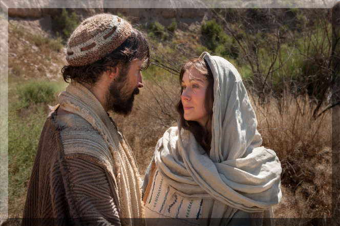 Mary & Joseph travel together to Bethlehem