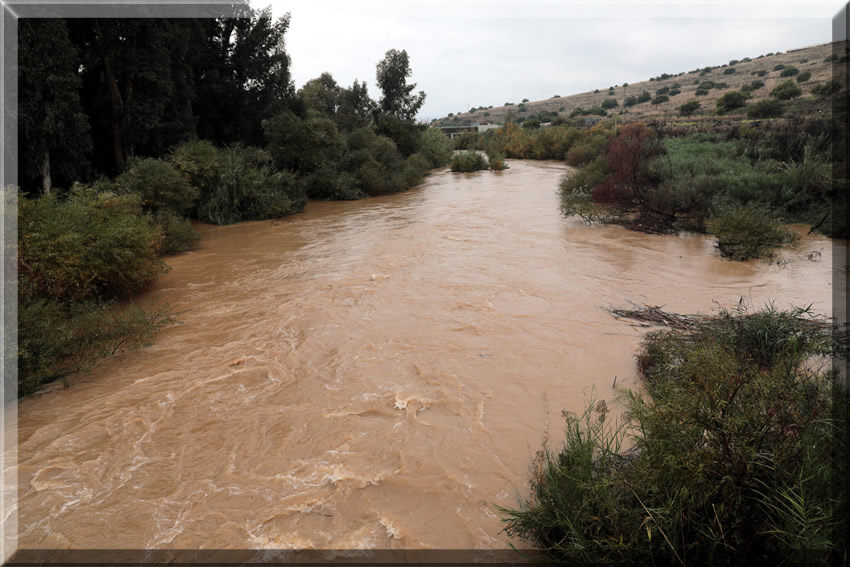 The Jordan River after heavy winter rains